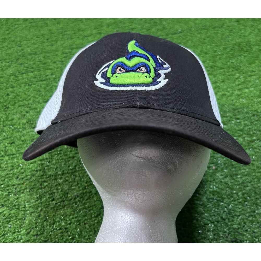 Y2K Vermont‎ Lake Monster Hat Flex Fit Med/LG  Mesh Back MiLB New Era 39Thirty